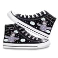 thumbnail image 1 of Kuromi-zapatos con dibujos animados de corazón para niña, el mismo estilo, lona alta, animación periférica, estudiantes masculinos y femeninos, informales, 2024, 1 of 5