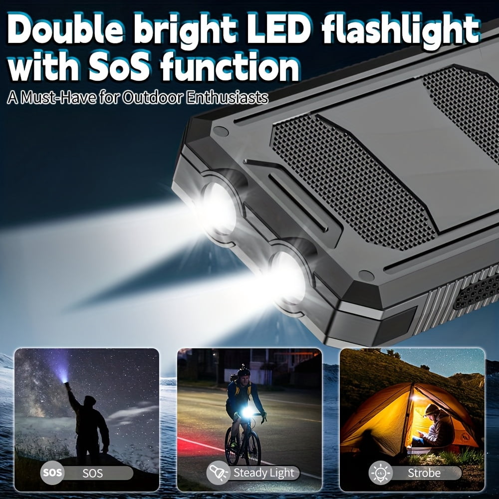 Solar Charger-40000mAh Solar Charger Power Bank -Portable Solar Phone Battery Panel Charger, QC3.0 Dual USB Port Battery Pack Charger Portable For All Cell Phones & Electronic Devices- Long Lasting