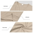 thumbnail image 6 of BLTIBY Mens Summer Linen 2 Piece Outfits V Neck Short Sleeve T-Shirts and Drawstring Shorts Casual Loose Beach Loungewear with Pockets Khaki XL, 6 of 9