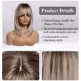 thumbnail image 6 of Dopi 14" Short Bob Wigs for Women Straight Short Blonde Wigs with Bangs Synthetic Wefted Wig Caps, 6 of 10