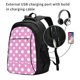 thumbnail image 2 of Fotbe Purple And White Polka Dot Mochila con Estampado y Puerto USB para Hombre y Mujer, Mochila Antirrobo, Mochila de Viaje, Mochila Escolar, Mochila Universitaria, 2 of 7
