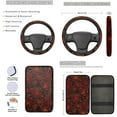 thumbnail image 3 of Jeiento Spider Web Front Back Car Seat Covers Full Set of 13 Steering Wheel Cover Center Console Cover Seat Belt Cover Red Key Ring Coasters Chapstick Holder Auto Accessories Decor, 3 of 8