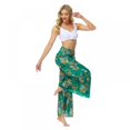 thumbnail image 5 of Women's Wide Leg Palazzo Pants Summer Loose Casual Beach Boho Floral Printed Bohemian Belted Pants Trousers for Women Summer, 5 of 6