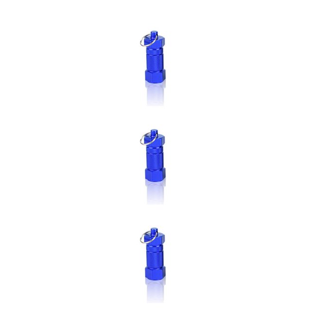 Injueey llavero caja de pastillas impermeable tableta contenedor botella reutilizable caja portátil colgante soporte de transporte cuidado de Type1 NO1