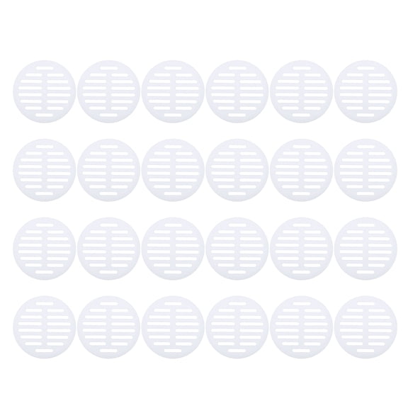 Uxcell 24 Pcs Round Soffit Vents (80mm / 3.15") - Plastic Louver Soffit Air Vent Cover Circular Air Mesh Screen Grille for Home/Bathroom/Wall/Ceiling/Cabinet, White