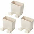 thumbnail image 1 of Soporte multifuncional para teléfono para oficina en casa, caja de almacenamiento autoadhesiva, diseño que ahorra espacio con soporte de carga compatible, fácil instalación para beige 3 piezas, 1 of 5