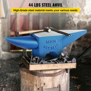 BENTISM Single Horn Anvil 44Lbs, Steel Anvil Blacksmith for Sale Forge Tools and Equipment Anvil Rugged Round and Square Hole Horn Metalsmith Blacksmith Tool