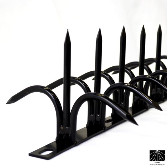 Ninja Deterrent™ | Fence Spikes Wall Spikes Anti Climb Home Security Guard| Classic Shinobi Gaeshi H130 Dual Bladed 0.5m Black | Bird Spikes