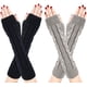 thumbnail image 1 of 2 pares de guantes cálidos sin dedos - Negro + Gris claro Ormromra LL-2189, 1 of 7