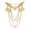 Golden, variant on SmartBy Retro Angel Wing Heart Shirt Suit Collar Tip Lapel Brooch Pin with Chain Tassel
