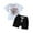 Gray, variant on Baby Boy Clothes Toddler Summer Outfit Short Sleeve T-Shirt Tee Tops Joggers Casual Shorts 2Pcs Set Western 6M 12M 18M 24M 3Y