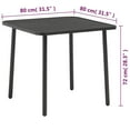 thumbnail image 4 of vidaXL Table de Jardin Gris Foncé 80x80x72 cm Acier, 4 of 4