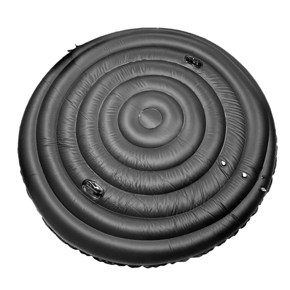 Inflatable PVC Hot Tub & Pool Cover - Adjustable 3 Sizes (50.4/62.2/70.9in) with Double Handles, Quick Inflation/Deflation, Excellent Heat Retention & Weather Resistance, Outdoor Spa Insulation &