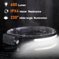 thumbnail image 3 of Linterna frontal LED recargable por USB, potente linterna frontal LED, linterna frontal COB impermeable para camping con modo de sensor sensible para senderismo, ciclismo, paseos, perros, pesca, 3 of 4
