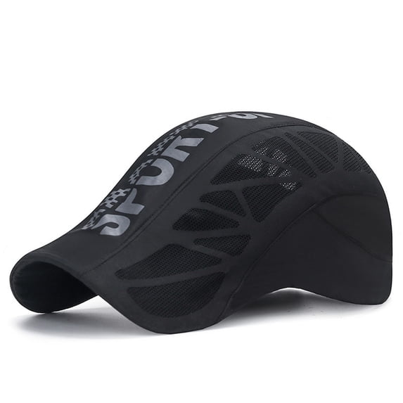 Breathable Mesh Sport Cap with Adjustable Strap, Men's Quick Dry Outdoor Hat, Lightweight Summer Running Headwear