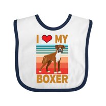 Inktastic Boxer Dog Retro Boys or Girls Baby Bib