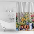 thumbnail image 4 of Colorful Spring Floral Shower Curtains for Bathroom Waterproof Fabric Bath Curtains Decor Bath Tub Curtain Summer Flowers Botanical Decorative Shower Curtain Sets with 12 Hooks, 72x72 Inch, 4 of 6