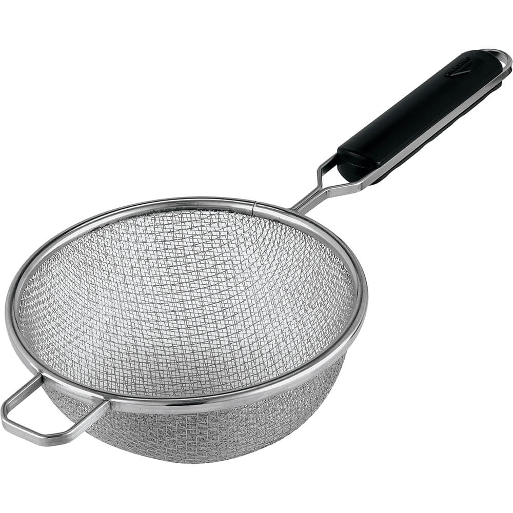 Paderno World Cuisine Strainer, Double Mesh, 9", Stainless Steel, 12633