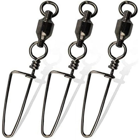 15pcs High Strength Fishing Snap Swivels Ball Bearing Swivels Stainless Fishing Swivels Saltwater Freshwater