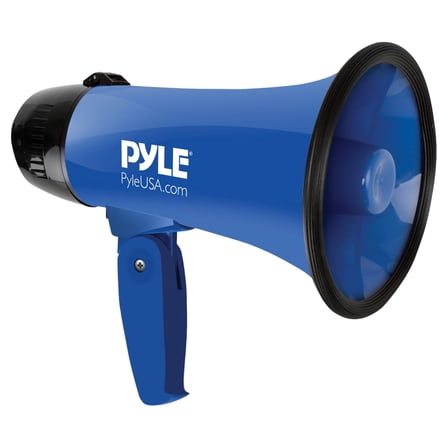 PYLE PMP21BL - Compact & Portable Megaphone Speaker with Siren Alarm Mode, Battery Operated