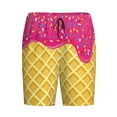 thumbnail image 4 of Fotbe Red Ice Cream Pajama Shorts for Men, Men's Pajama Bottoms, Sleepwear,Short Pajama Pants-Large, 4 of 9