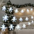 thumbnail image 3 of Rosnek Christmas Snowflake String Lights, LED Battery Operated Fairy Lights Decorative Lights for Xmas Party Bedroom Decor Indoor Outdoor, 3 of 8