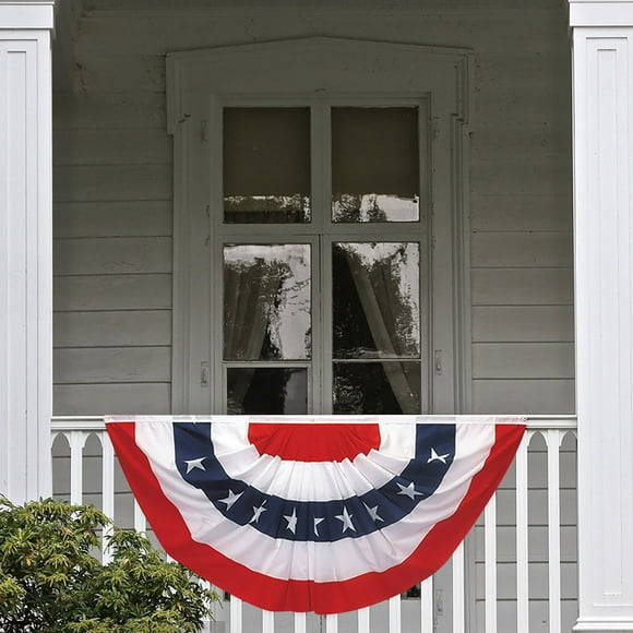 Bunting Half Fan Decoration Indoor/Outdoor Pleated Fan-Shaped Flag