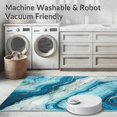 thumbnail image 5 of ODIKA 4'x6' Machine Washable Non-Slip Area Rug, Azure Marble Vein Indoor Throw High Traffic Rug, Blue, 217596, 5 of 7