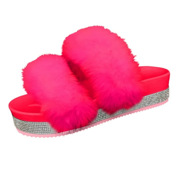 HBFAGFB Slippers Womens Fashion Ladies Fashion Casual Platforms Slippers Slip on Shoes Red Size 39