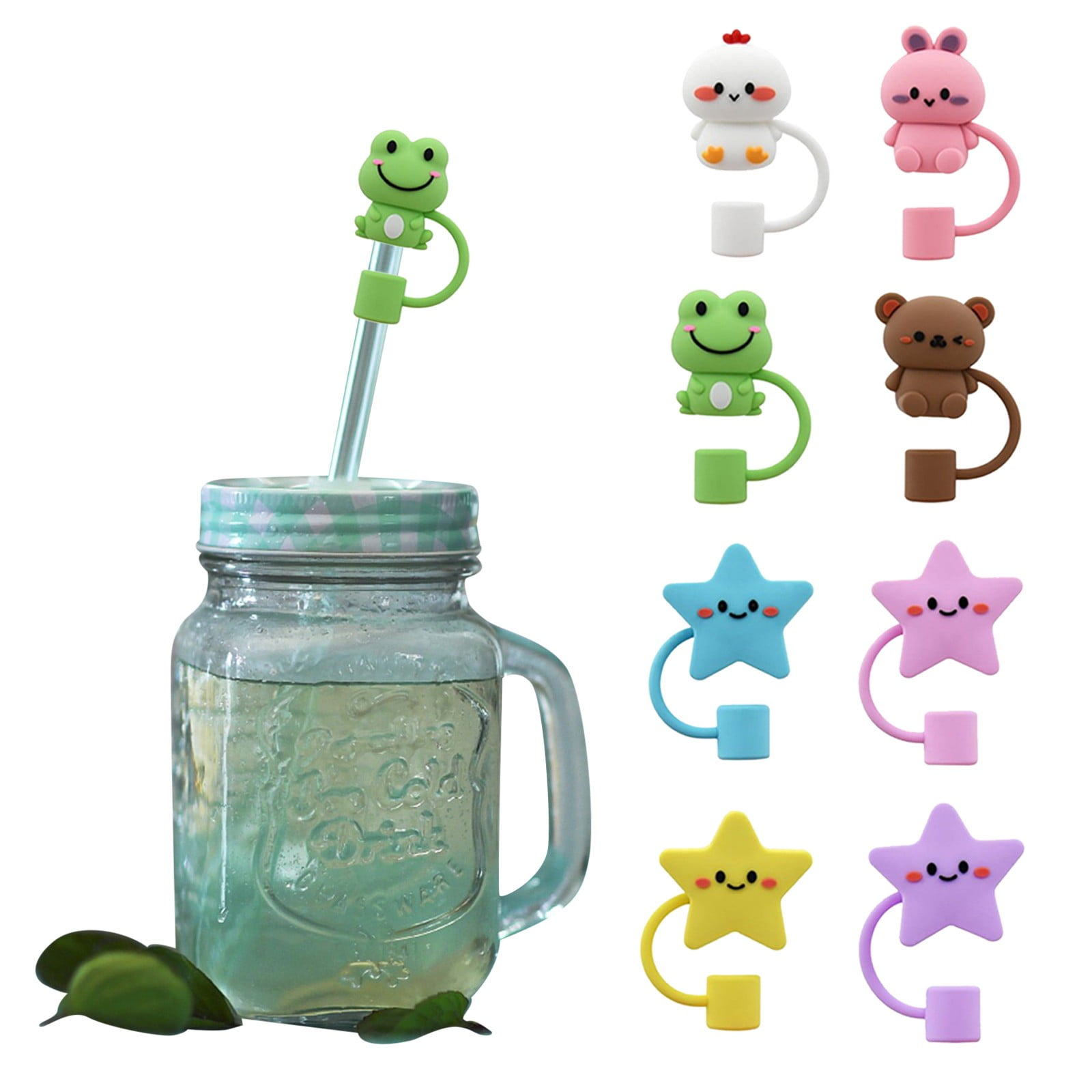 送料無料4Pcs 0.4in Diameter Cute Silicone Straw Covers Cap for Stanley Cup, Dust-Proof Drinking Straw Reusable Straw Tips Lids並行輸入 | Velaco 4 Pcs 0.4in⁄10mm Diameter Silicone Straw