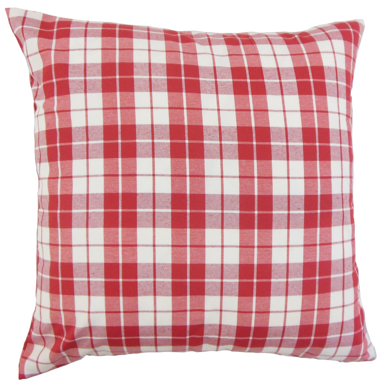 red plaid euro shams