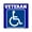White, variant on CafePress - Disabled Handicapped Veteran Sticker - Square Sticker 3" x 3"