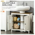 thumbnail image 6 of Bathroom Sink Cabinet, Freestanding Under Sink Organizer, Adjustable Shelf, Space Saving Vanity, Antique White, 6 of 9