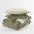 thumbnail image 5 of Noble Linens Soft 2-Piece Sage & Ivory Reversible All Season Lightweight Down Alternative Comforter Set, Twin/Twin XL, 5 of 6