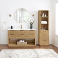 thumbnail image 2 of Miseno MV-HARB20-SCA-WA Harbin 72" Wood Free Standing Linen Tower - Washed Ash Grey, 2 of 7
