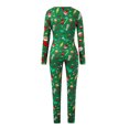 thumbnail image 3 of TheFound Female Nightwear Cartoon Patterns Print O-Neck Long Sleeve Jumpsuit, 3 of 9