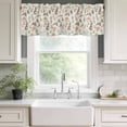 thumbnail image 3 of Brown Bunny Floral Easter Rod Pocket Curtain Valance, Elegant Pastoral Spring Floral Farmhouse Window Valance for Living Room, Bedroom, Kitchen 42"W x 18"L, 3 of 9