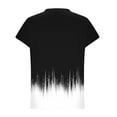 thumbnail image 4 of ITSAME Women's Graphic Blouse, V Neck Short Sleeve Loose Fit Summer Casual Dressy Tops Black M, 4 of 5