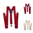 thumbnail image 3 of Cable clips Suspenders For Men Adjustable Elastic Y Back Suspender Strong Clips, 3 of 3