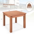 thumbnail image 3 of Gymax 2 Pcs Table d'Appoint Adirondack d'Extérieur 18 Pieds' Table d'Extrémité Carrée avec Plateau à Lattes, 3 of 9
