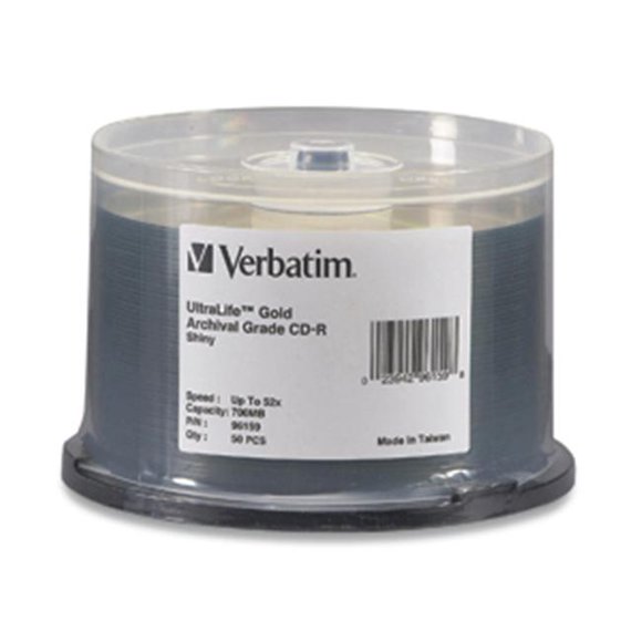 VERBATIM Disk CD-R 80 min 52x 700MB Ultra Life branded 50pk spindle