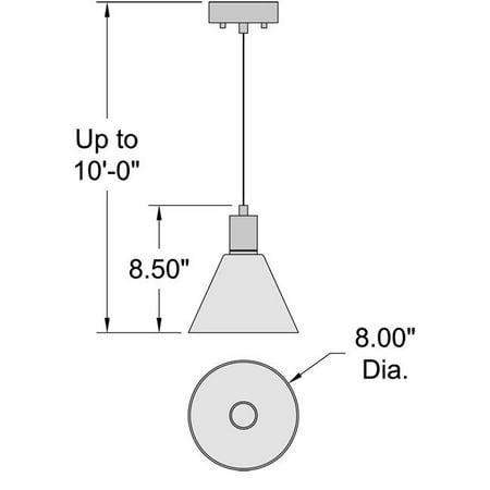 

Access Lighting 63140LEDDLP-MBL-SDG 8 in. 9W Port Nine Martini LED Pendant Matte Black