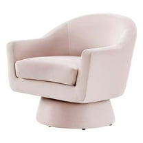 Swivel Armchair Chair, Pink, Velvet, Living Kitchen Cafe Bistro Hospitality Restaurant, Modern Contemporary Boutique HB34752