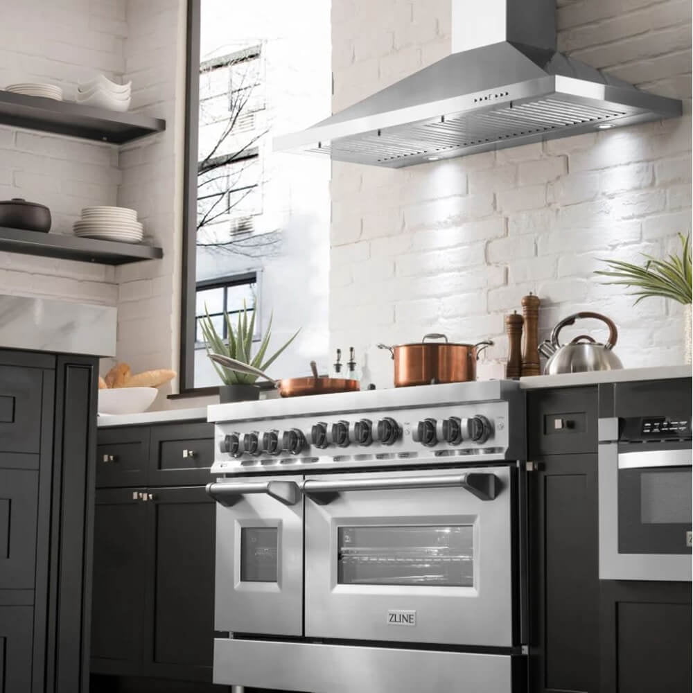 ZLINE RG48 48 inch Stainless Steel Freestanding Gas Double Oven Range