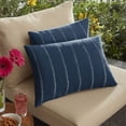 thumbnail image 2 of Outdoor Living and Style Set of 2 Navy Dotted Stripes Indoor and Outdoor Pillow, 20", 2 of 2