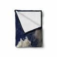 thumbnail image 2 of Cloud Soft Flannel Fleece Throw Blanket, Nocturnal Theme Realistic Illustration of Night Time Sky, Cozy Plush for Indoor and Outdoor Use, 50" x 70", Night Blue Off White, by Ambesonne, 2 of 6