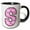 Black/White, variant on 3drose, Cute Pink on Pink Hearts Monogram Initial R, 11oz Two-tone Yellow Mug