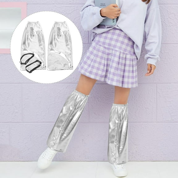 Raindrops 1 Pair Garden Leg Warmers Fashion Leg Cover Socks Silver Spandex Show Personality Daily Use