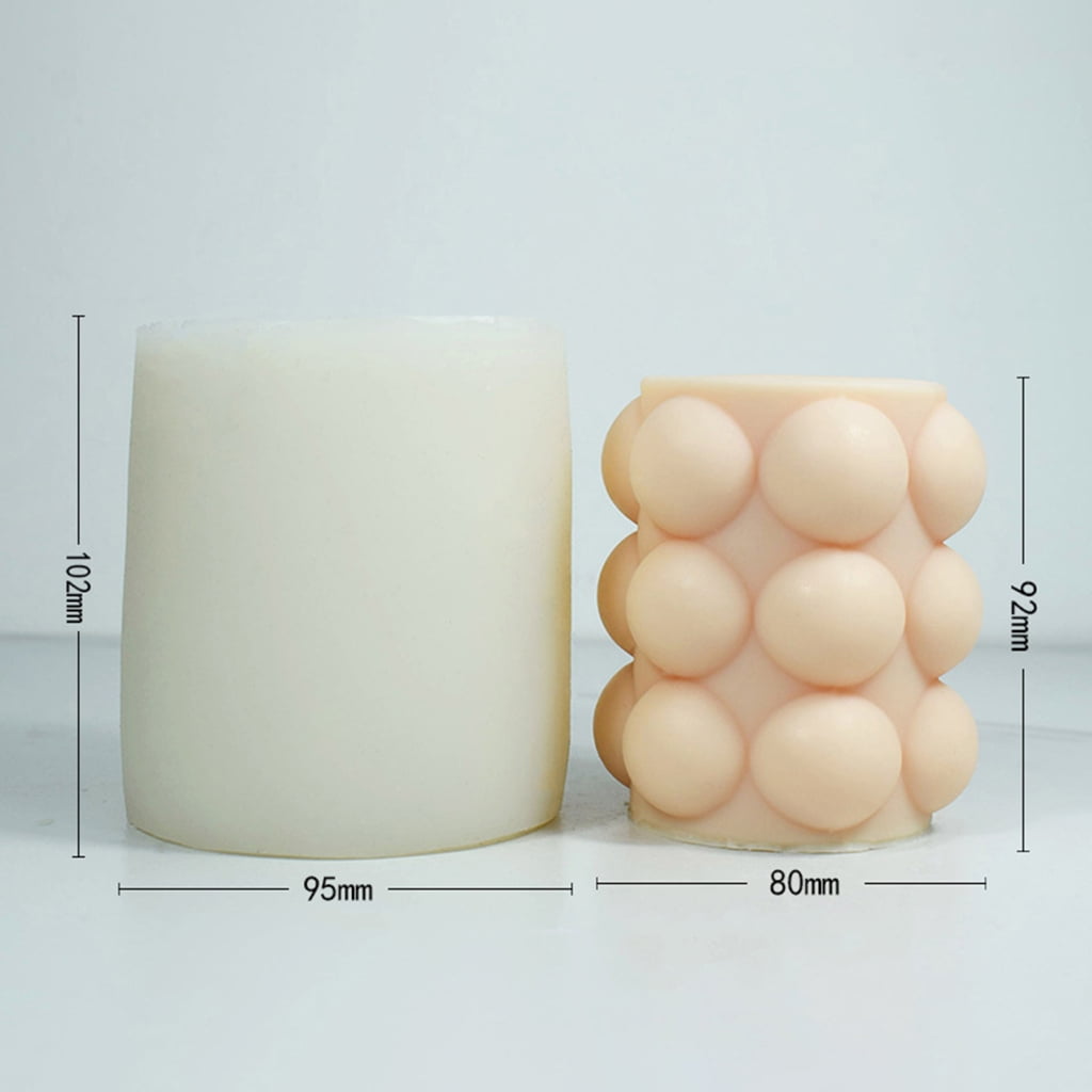 Geemin Cylinder Candle Molds Silicone Mold for Candle Making Decorations Candle Moulds