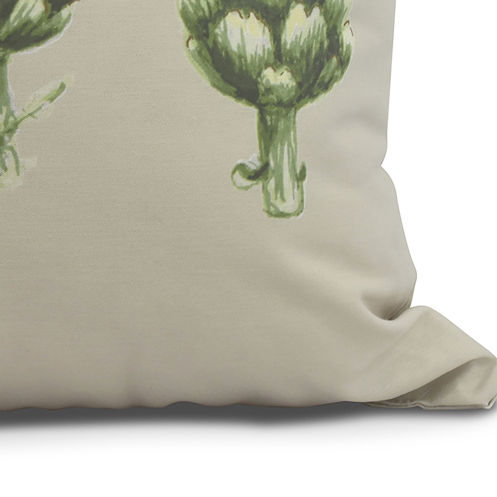 Simply Daisy, 26 x 26 inch,Artichoke Decorative Pillow,Light Gray-Green